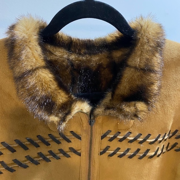 NEW Fur Suede Reversible Western Jacket - Picture 8 of 14